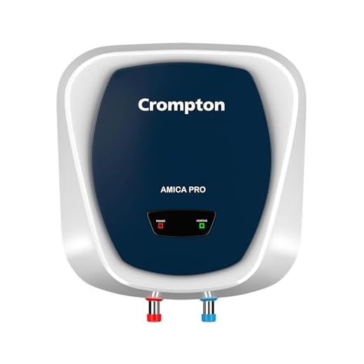 Crompton Amica Pro 15-L, 5 Star Rated Storage Water Heater with Superior Glassline Coated Tank, Powerful 2000W Heating Element, Rust Proof Plastic Body and Advanced 3 Level Safety (White and Blue)