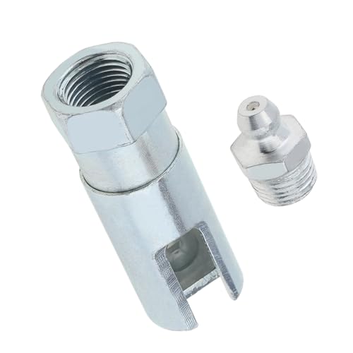 Image of 90 Degree Grease Coupler, CLAHJQX Grease Gun Adapter Connector Push on Slotted Right Angle with 1 /8 inch NPT Threads Fittings