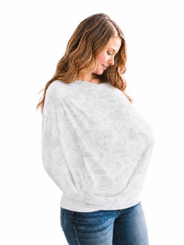 Image of Copper Pearl Nursing Cover for Breastfeeding - Multi-Use Baby Car Seat Cover, Stroller Cover & Breast Feeding Cover Up for Women, Stretchy Breathable High Quality Cover for Boy or Girl, Gage