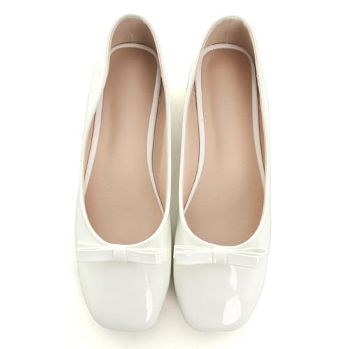 Image of Dear Time Women's Casual Foldable Ballet Flats Square Toe Ballerina Flats Shoes Comfortable