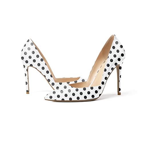 Soireelady Womens High Heels Pumps D'Osay Point Toe Slip On Stilettos Heel Dressy Party Shoes4