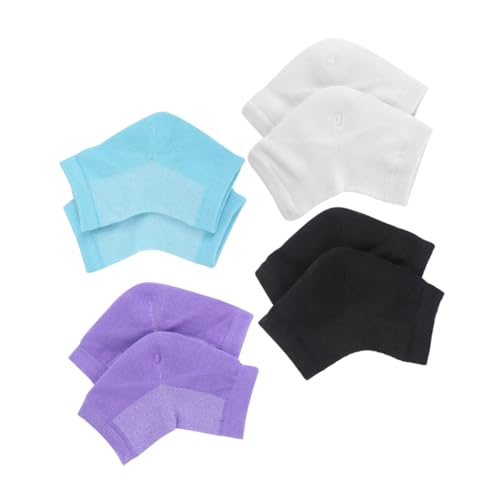 FRCOLOR 4 Pair Heel Socks Gel Moisturizing Elastic Portable Cracking Preventing for Dry Heels