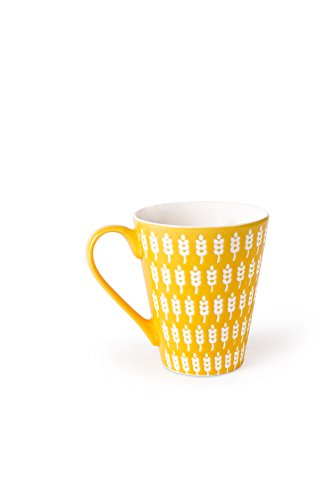 Excelsa Enjoy Taza, Porcelana, Amarillo, 10 x 10 x 8.5 cm