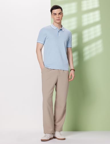 Image of Symbol Premium Men's Cotton Rich Textured Pique Polo T-Shirt - Regular Fit | Pique Knit (Available in Plus Sizes)