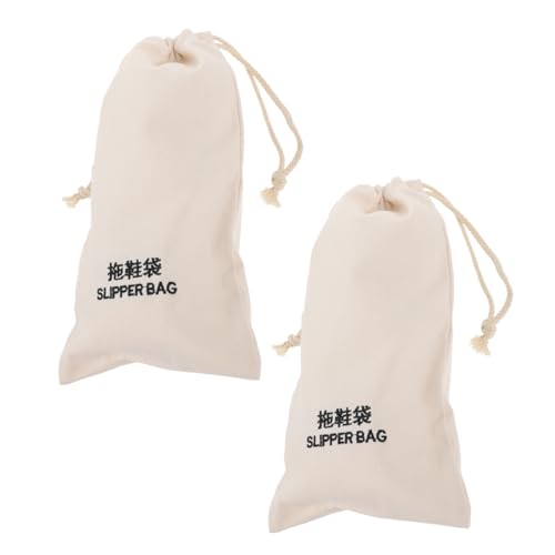 BESPORTBLE 2 Piezas Bolsa de Pantuflas Zapatillas de Viaje cordón Bolsa de lavandería para Viajar Bolsa de Almacenamiento de Zapatillas Bolsa de Viaje para Zapatillas paño