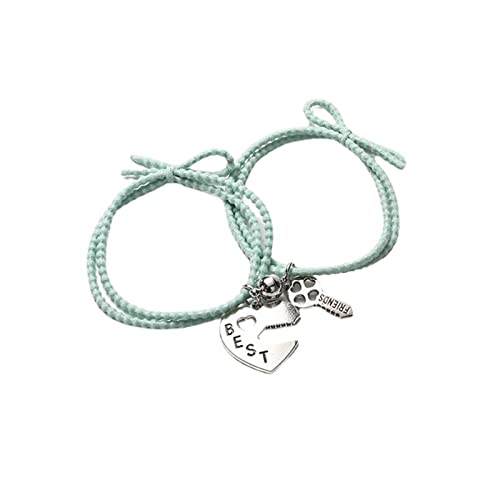 Bracelets couple amoureux corde tressée amitié, bijoux de distance homme femme