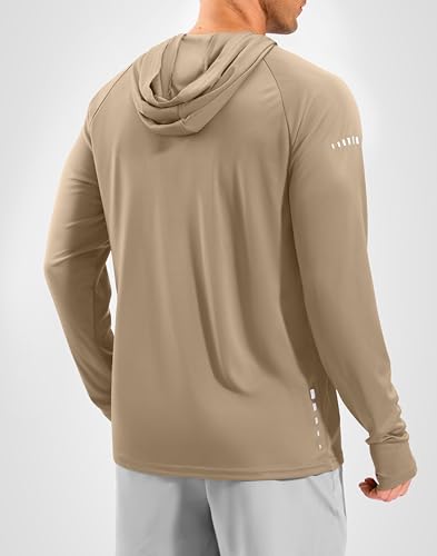 Image of Men's Sun Protection Hoodie Shirts Long Sleeve UPF 50+ Swim Shirts for Men Rash Guard Fishing Shirt Quick Dry