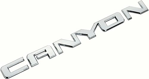 Image of 1Pc Canyon Emblem Front Side Door Rear Liftgate Tailgate Nameplate Logo 3D Badge Sticker 22900425 Decorate Replacement for Canyon (Chrome)