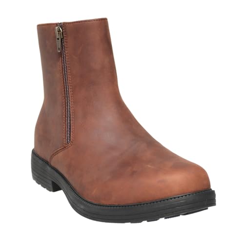 Propet Mens Tanner Round Toe Zippered Casual Boots Ankle - Black2