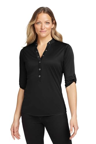 OGIO Women's Crush Henley | Moisture Wicking Work Shirt for Women, Casual Top with 3/4 Sleeves3