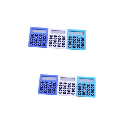 GANAZONO 6pcs Mini Portable Student Calculator for Exams Lightweight and Easy to Use for Home School and Office Use Cute Design Handy Calculating Tool Random Style