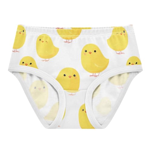 Wusikd Yellow Chick Girls' Underwear Cotton Cute Girls Briefs Soft Toddler Underwear 2T