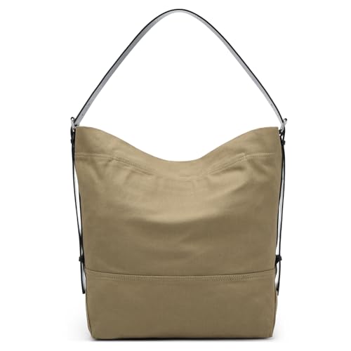 Large Canvas Tote Bag for Women Men Handbags Belted Shoulder Bags Crossbody Purses for Work Travel (No Distressed)