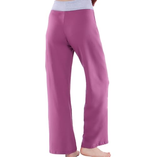 Image of NEWCOSPLAY Women's Comfy Pajama Pants Casual Drawstring Palazzo Lounge Wide Leg Pants