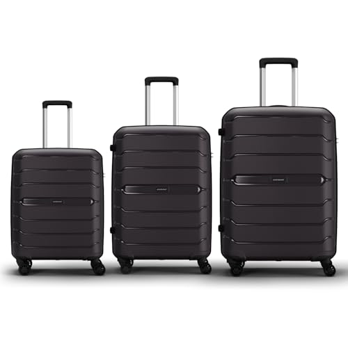 Liberty 8 Wheel Set of 3 Large Size (Check-in), Medium Size (Check-in) & Cabin (Small Size) Hard Case Trolley Bags, Lightweight Polypropylene Luggage,