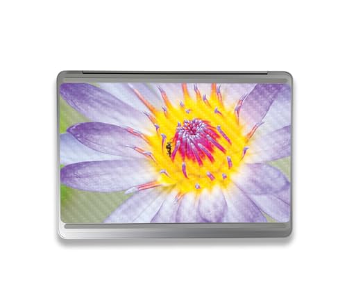 Image of MightySkins Carbon Fiber Skin Compatible With Microsoft Surface Laptop Studio 2 (2023) Full Wrap Kit - Lotus Flower | Protective, Durable Textured Carbon Fiber Finish | Easy To Apply | Made in the USA