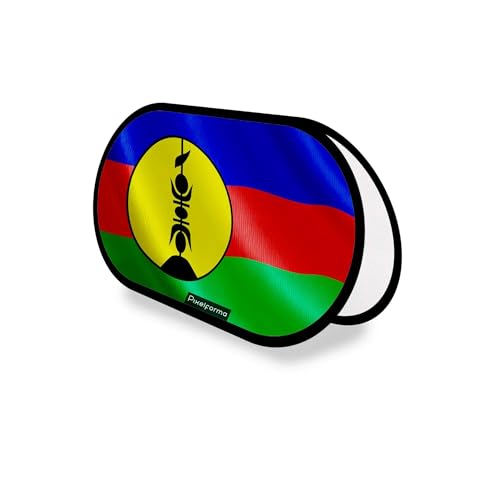 Drapeau Nouvelle-Calédonie Ovale 70x120cm Publicitaire en Polyester Résistant