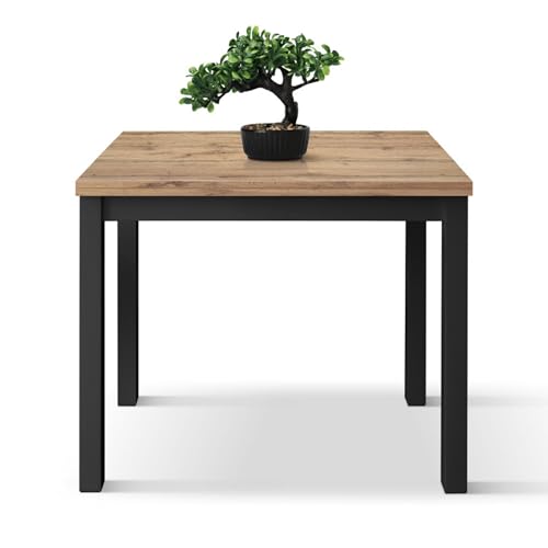 Estensibilità intelligente: questo tavolo si trasforma da 90x90x76,5 cm a 180 cm aprendosi a libro. Offre una superficie raddoppiata per ospitare con praticità più invitati