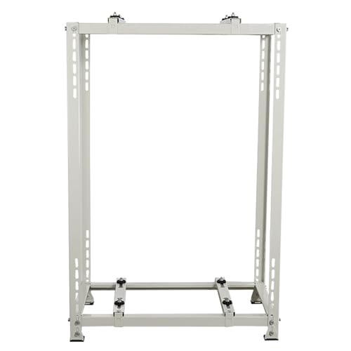 Soporte de aire acondicionado, soporte de montaje de doble capa para sistemas de bomba de calor, soporte de suelo de acero galvanizado