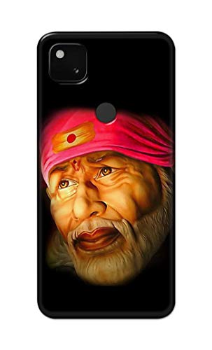 Image of PRINTFIDAA Sai Baba Lord Shiridi Great God Hinduism Religious Hard Back Cover for Google Pixel 4A (4G) Back Cover -(P6) KAT1002