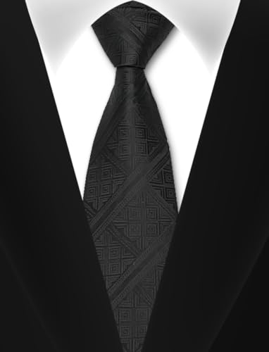 Image of Men's Tie Set with Pocket Square, Cufflinks and Gift Box | 100% microfiber; tie 59 x 3.15 in; square 10 x 10 in; gift box included