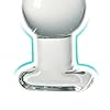 Roluck Glas Analplug,Crystal Butt Plug mit 2 Kugeln Glasdildo Plug Anal Trainer Analkugeln Sexspielzeug für Männer Frauen Masturbation Valentine's Gift Sex-Toys (M) #3