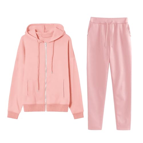 Jogging femme 2 pièces avec sweatshirt zippé pour entraînement outdoor