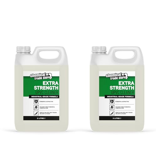 Chemical Trade Store – UPVC Cleaner 2 x 5L – Removes Dirt & Grime from Plastic, Doors, Gutters, Window Frames – Professional Exterior Restorer