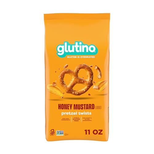 Glutino Gluten Free Honey Mustard Pretzel Twists, Gluten Free Snacks,