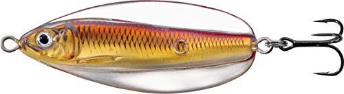 LIVE TARGET Fishing Tackle Lures Erratic Shiner Casting Spoon Gold-Red, Multicolored, Model: ESS55SK223