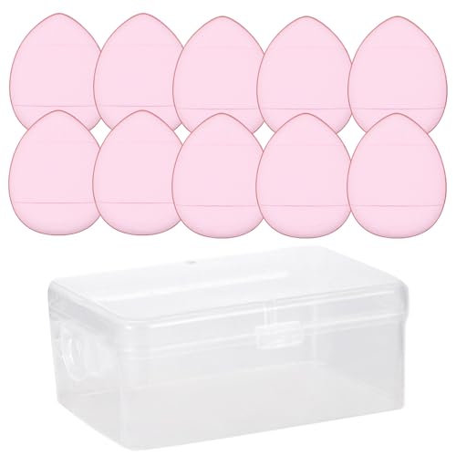 6/10 unidades de borla de polvo para dedos pequeña esponja de maquillaje cara ojos almohadilla suave belleza maquillaje batidora de maquillaje herramienta de maquillaje