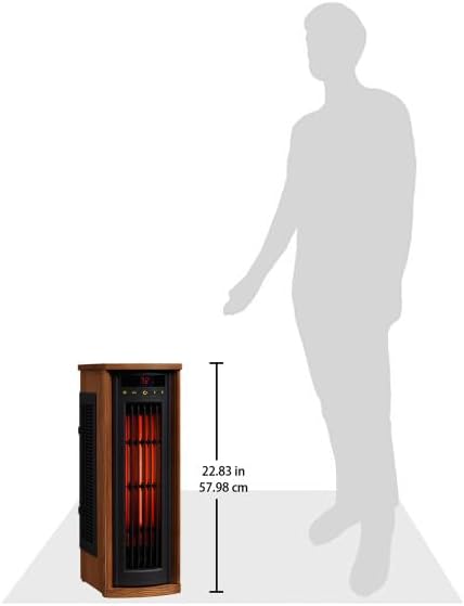 Close-up of Duraflame Electric Tower Heater control panel