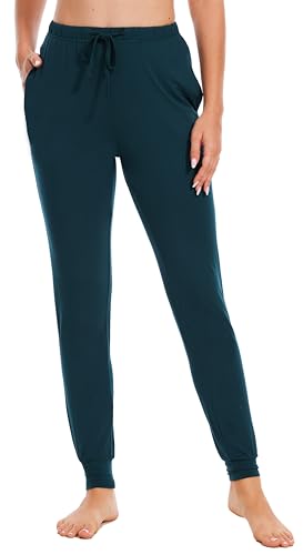 Image of GYS Women's Pajama Pants - Viscose Made from Bamboo, Joggers Pants with Pockets Comfy Lounge Sleep Pants Pj Bottoms