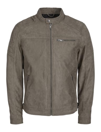 JACK & JONES Chaqueta de gamuza para hombre, Falcon - Gamuza falsa, L