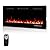 ROVSUN 40 Inch Electric Fireplace with Remote, 1500W Wall Mounted, Freestanding & Recessed Fireplace with Timer, 12 Flame Color, 5 Brightness, Log Set & Crystal