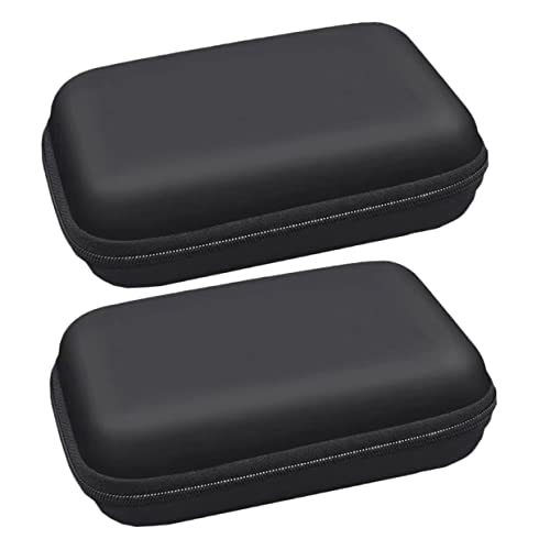 TEHAUX 2Pcs Shockproof Eva Digital Accessories Pouch Electronics Storage Bag for Mobile Hard Disk Charger Data Cables and Memory Cards