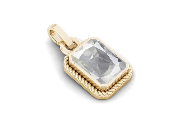 14.25 Ratti 13.05 Carat White Sapphire Pendant Original Certified by Lab Pukhraj Ratan Gold Plated Pendant of Men & Woman-image-40