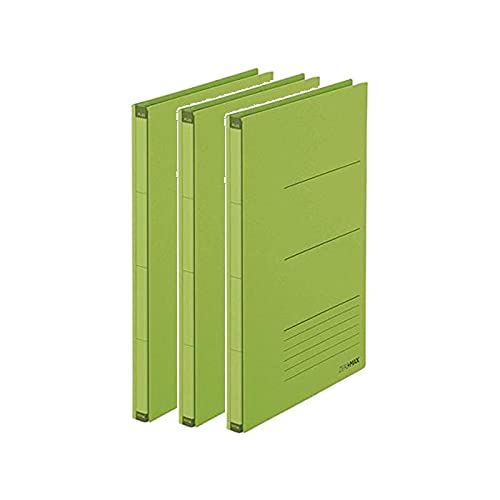 Plus Japan, platzsparende Ordner, A4, ausziehbar bis 10 cm, Grün, 3 Stück Cover