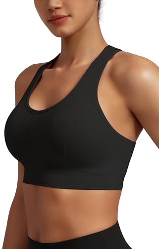 Image of MIRITY Women Racerback Sports Bras - High Impact Workout Gym Activewear Bra Pack of 5