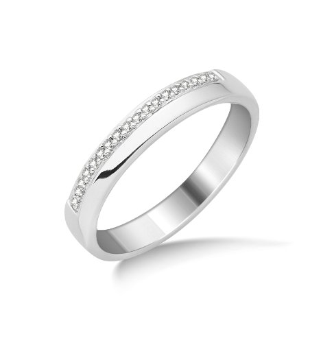 Preisvergleich Produktbild Miore Damen-Ring 9 Karat (375) Weißgold Diamant