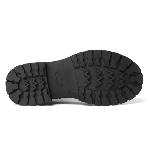 K KomForme Girls Glitter Ankle Boots Lace Up Waterproof Combat Shoes With Side Zipper for Toddler/Little Kid/Big Kid3