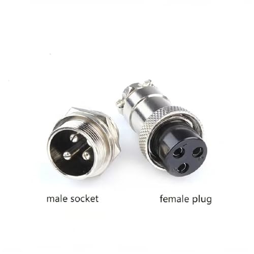 Conector GX12 de 6 pines y enchufe chasis aviación para conexiones eléctricas 6