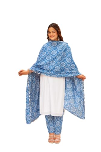 Ensemble Kurta et Pantalon Bandhej Royalica en Coton pour Femme Style Boho