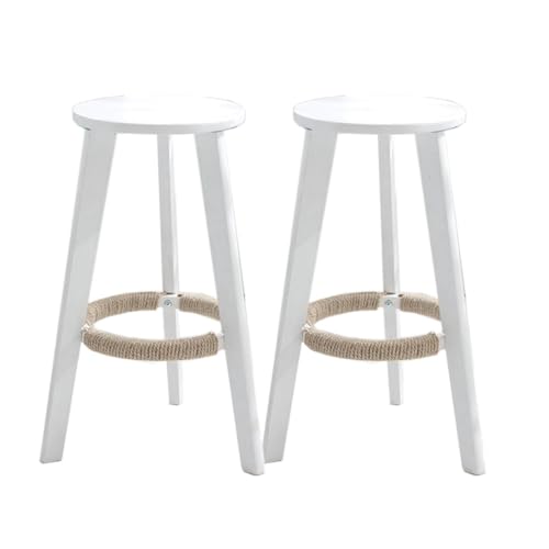 Modernos taburetes de bar de madera maciza con reposapiés, elegantes asientos de cocina para comedor, ideal para decoración del hogar