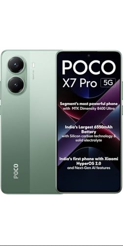 Image of Poco X7 Pro 5G (Nebula Green, 256 GB) (8 GB RAM)