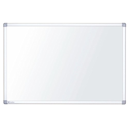 Nobo Classic Magnetische, Trocken Abwischbare Tafel aus Stahl, 900 x 600 mm, Aluminium-Rahmen, Inkl. Marker und Montage-Kit, Weiß, 1902642