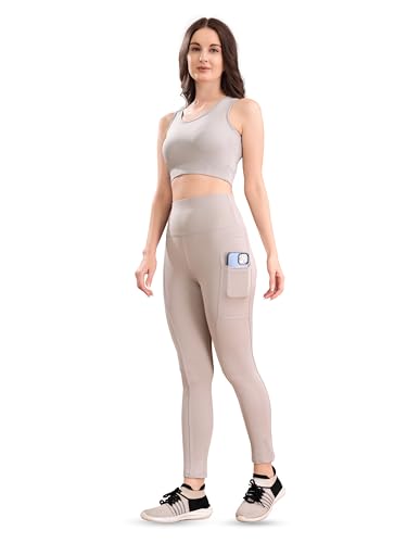 Image of High-Waist Track Suit, Co-ord Set for Women's, Gym wear 2-Piece Workout Set, Sports Bra and Bottom Set, Sports Running Suits, Yoga Wear