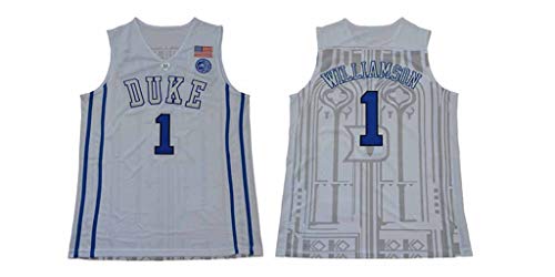 YMXBK Uniforme de Baloncesto de la NBA para Hombre Zion Williamson Duke Duke University Bordado Jersey Chalecos Tops Camisetas sin Mangas,B,XL