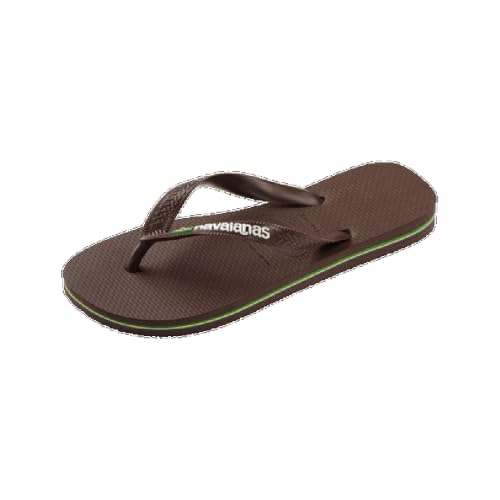 Havaianas Men's Brazil Logo Sandal Dark Brown/White Flip-Flop3
