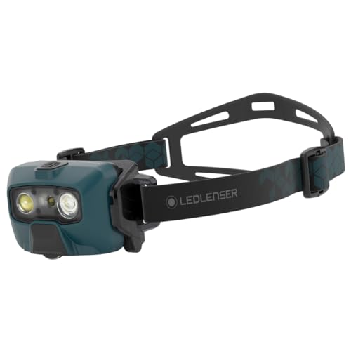 Ledlenser HF6R Signature - Linterna frontal recargable LED de 1000 lm, 7 modos incluyendo RGB, hasta 60 horas de funcionamiento, enfoque ajustable, USB C, IP68 impermeable, linterna frontal para